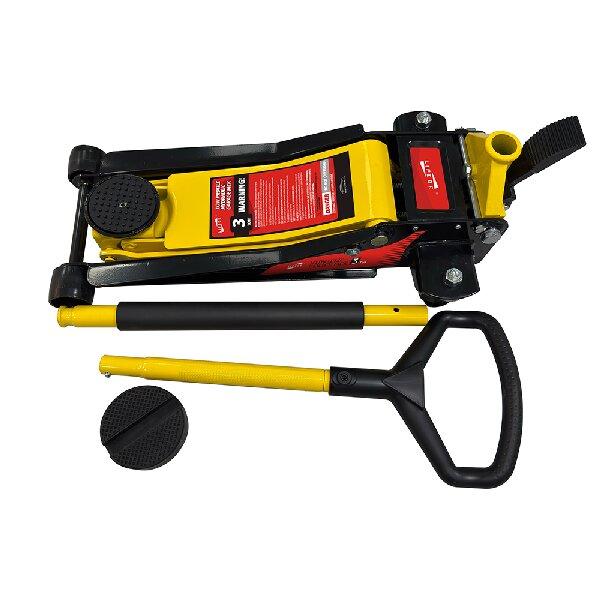 3TON CAR JACK with D HANDLE & THICK RUBBER PAD